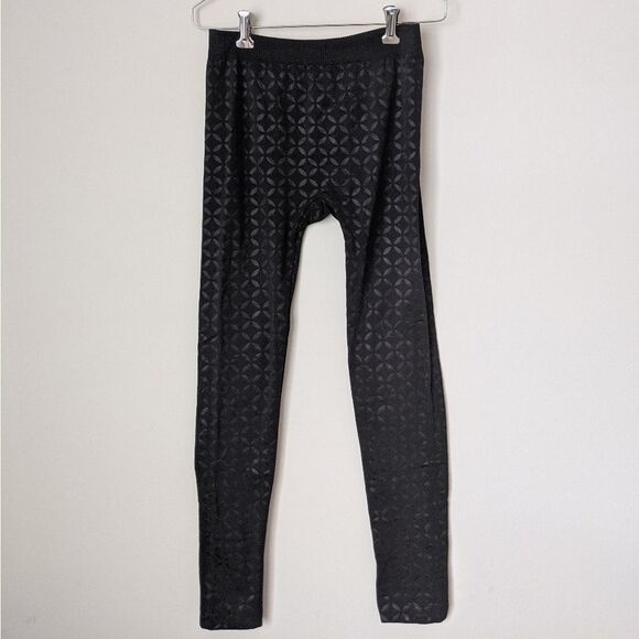New Aubainerie Trendsetter Black Geometric legging - Picture 1 of 4